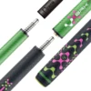 Poison VX Break Cue with Venom Carbon Fiber Shaft - Green/Pink - Image 2