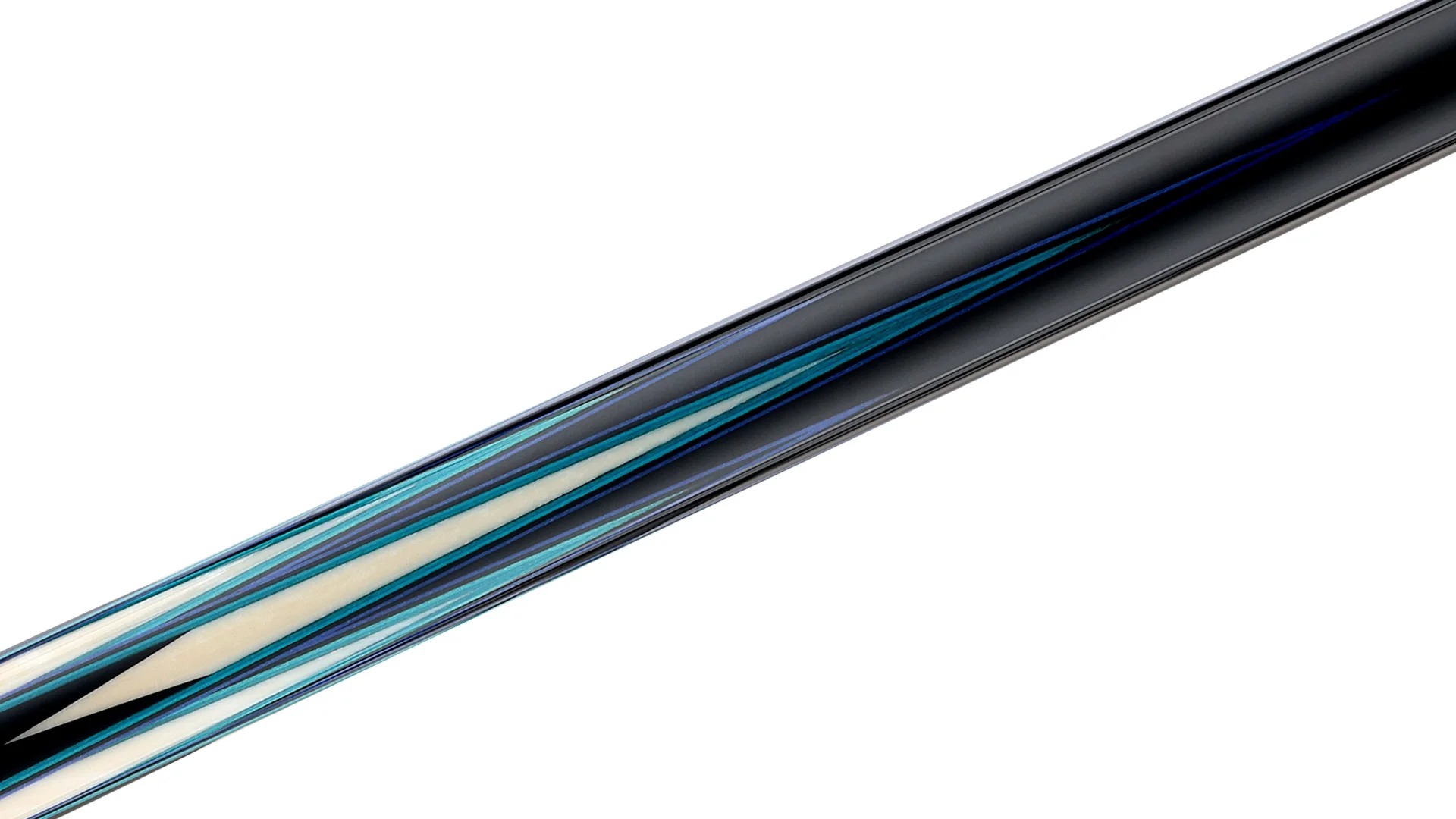 Predator LE True Splice 16 Pool Cue Ebony Blue Teal Leather Wrap - Image 3